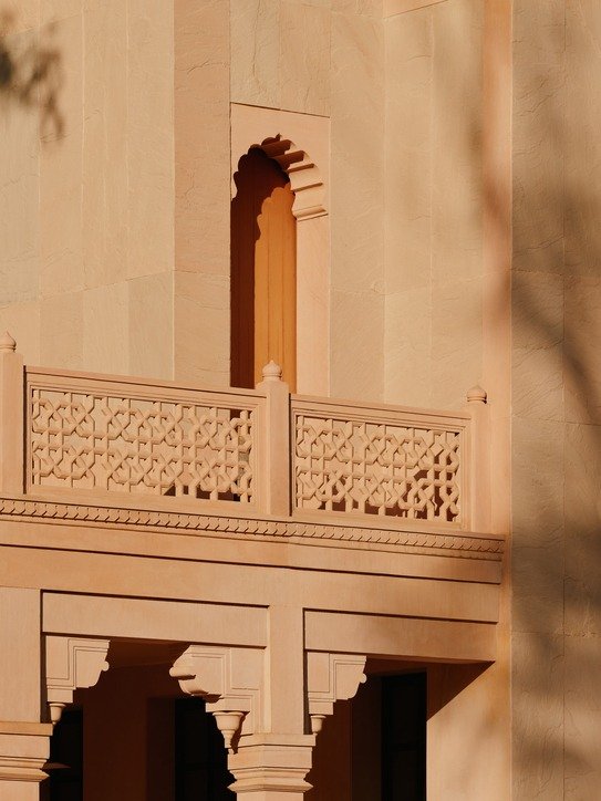 Ornate details of the palace facade